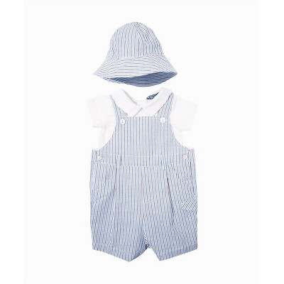 Boy's Seersucker Overalls Set - Petit Confection