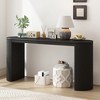 Curved Design Console Table with Unique Vertical Stripe Design ,Suitable for Living Room,Study and Entrance - 2 of 4