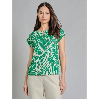Jones New York Drop Shoulder Keyhole Neckline Top