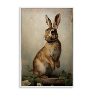 Stupell Industries Dark Rabbit Portrait Black Framed Giclee Art - 1 of 4