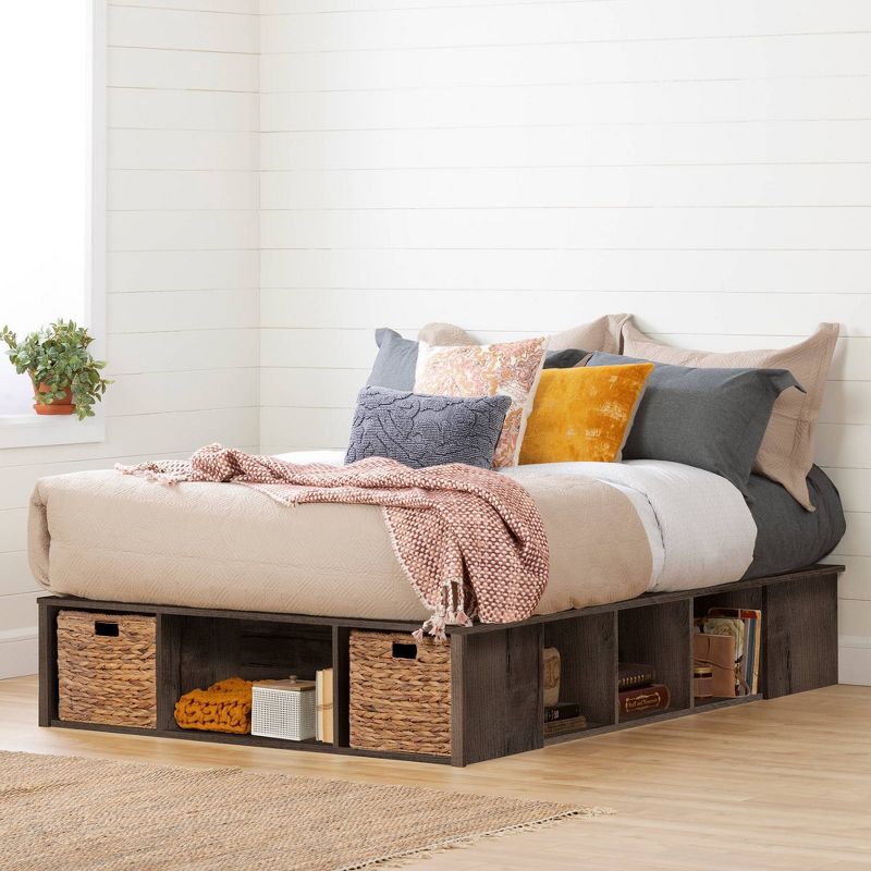 Avilla Storage Bed with Baskets Fall Oak - South Shore, 3 of 10