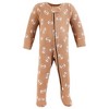 Hudson Baby Infant Boys Thermal Zipper Sleep and Play 2pk, Football - 3 of 4