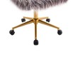 CAVINAS Adjustable Office Chair, Modern Faux Fur Home Office Desk Chairs, Fluffy Chair for Girls, Makeup Vanity Chair - 4 of 4