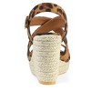 Allegra K Women's Espadrille Ankle Strap Crisscross Strap Wedges Sandals - 3 of 4