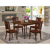 HomeStock 5-Pc Mahogany Finish Solid Wood Top-Dining Room Set with Dropleaf-Seats 4 - 2 of 4