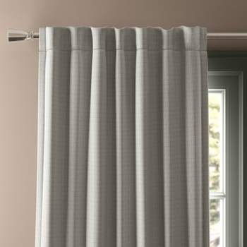 Blackout Textured Plaid Curtain Panels - Threshold™