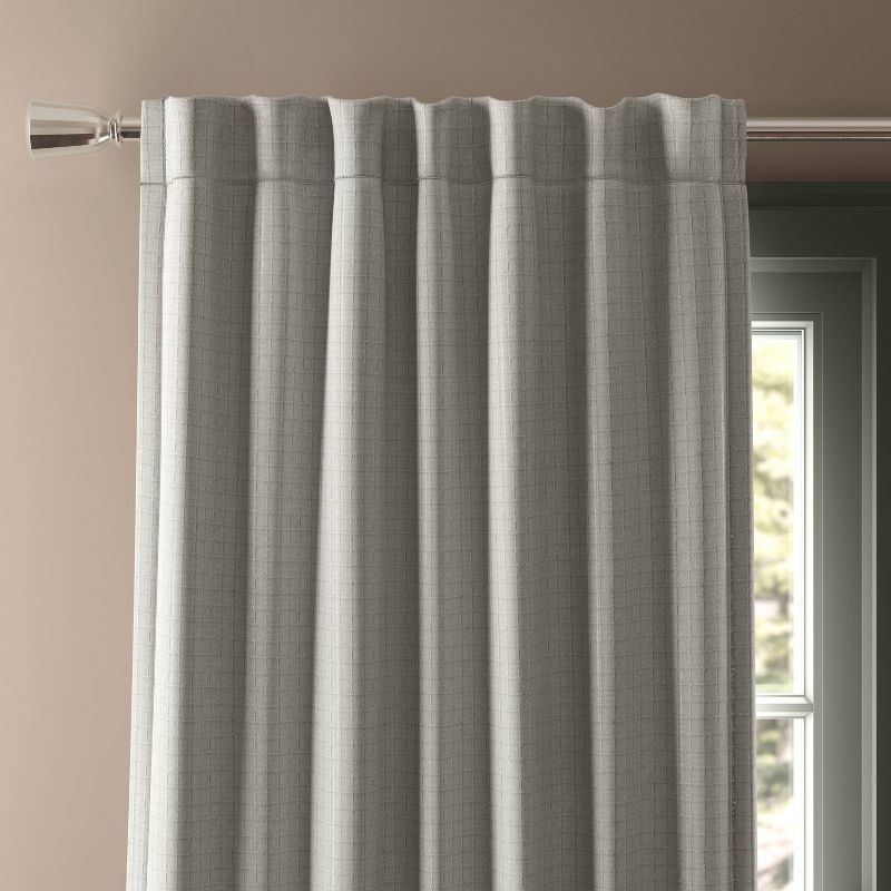Blackout Textured Plaid Curtain Panels - Threshold™, 1 of 7