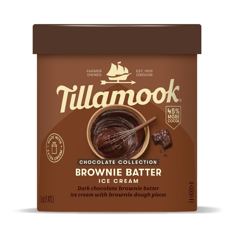 Tillamook Brownie Batter Frozen Ice Cream - 48oz, 1 of 6
