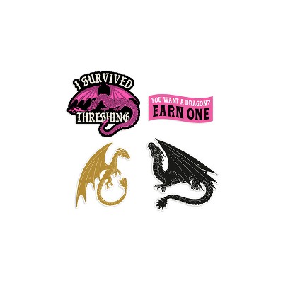 Fourth Wing: I Survived Threshing Stickers - Sticker Set of 4 - by  Out of Print (Hardcover)
