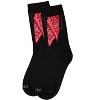 Memoi Women's Bandana in Pocket Bamboo Blend Crew Socks - 3 of 4