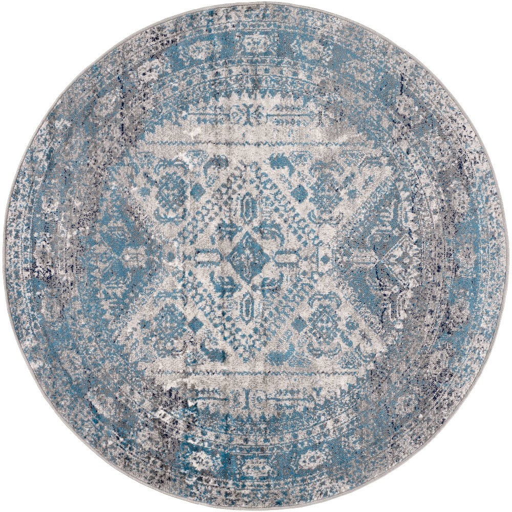 Photos - Area Rug 5'3" Melissa Traditional Round Rug Gray - Artistic Weavers