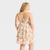 Women's Knit Chiffon Tiered Ruffle Sleeve Mini A-Line Dress - Wild Fable™ - 2 of 3