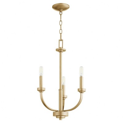 Quorum Lighting Reyes 3 - Light Chandelier in  Aged Brass