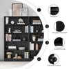 Lirago 59.8" Black Bookshelf 5 Tier Bookcase for Bedroom Office and Living Room Modern Wide Shelf Large Capacity Manga Storage - 4 of 4