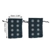 Unique Bargains Snowflake Print Drawstring Bag 2 Pcs - 2 of 4