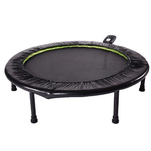 Stamina Products 36 Inch Round Foldable Full Body Cardio Fitness Trampoline with LCD Workout Track Monitor and Smart Audio Coaching App, Black - 1 of 4