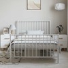 vidaXL White Metal Twin XL Bed Frame  with Headboard & Footboard, Heavy-Duty, No Mattress - 3 of 4