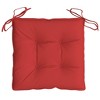 vidaXL Durable Chair Cushions 6 Pack - 19.7"x19.7"x2.8" Oxford Fabric in Vibrant Red - Outdoor and Indoor Use - 3 of 4