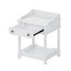 APRILSOUL Retro Style Nightstand with Drawer and Open Shelf White - 4 of 4