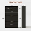 Modern Fluted Shoe Cabinet with 3 Flip Drawers, Slim Shoe Storage Organizer with 2 Drawers - 2 of 4