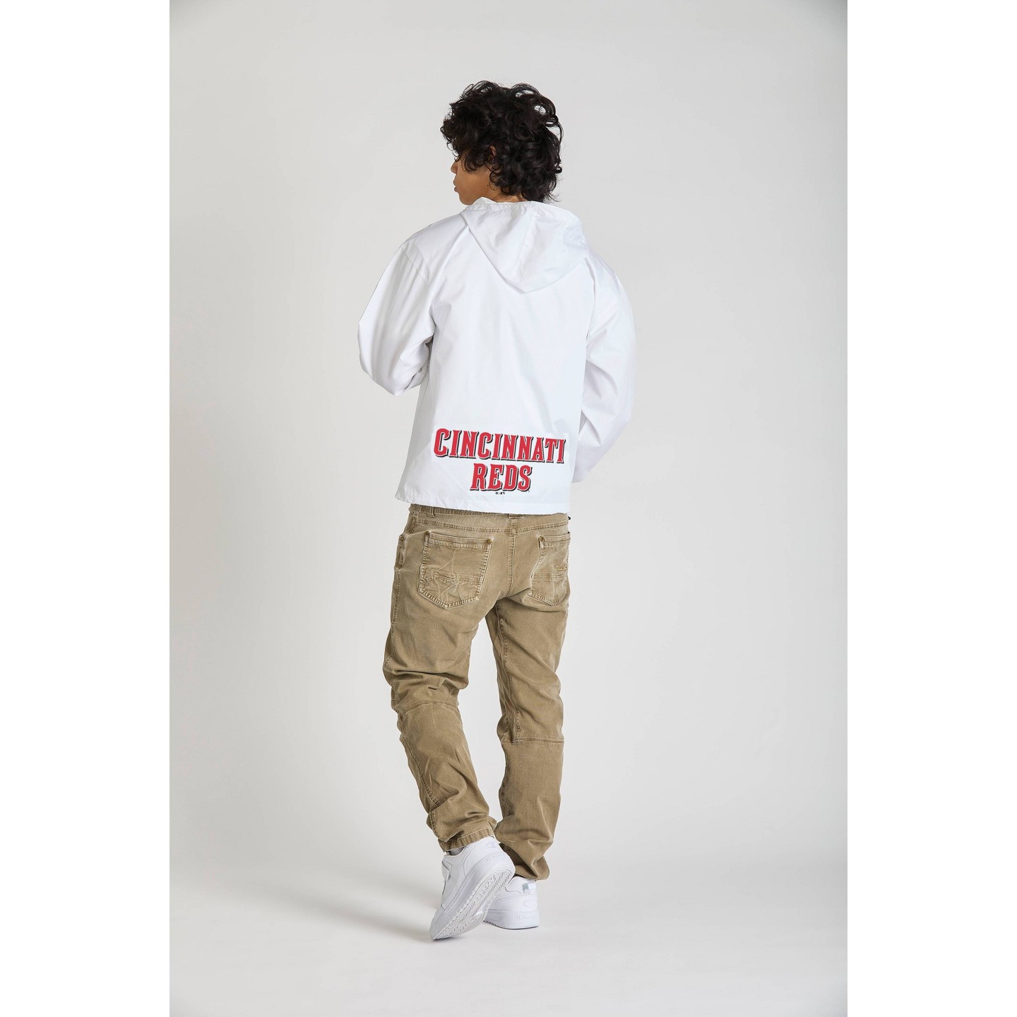 Мужская куртка MLB Cincinnati Reds Champion White Packable, цвет: Белый — фото 2