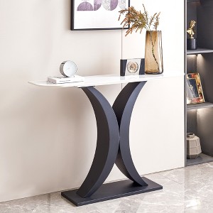 47.24"W Modern Metal Console Table with Adjustable Foot Pads and Exquisite Shape Design for Livingroom, 4Q -ModernLuxe - 1 of 4