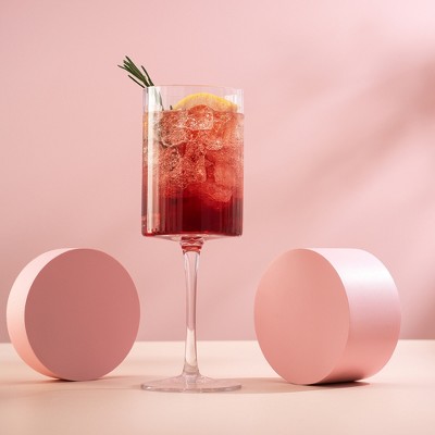 JoyJolt Elle Fluted Cylinder Wine Glass - Thumbnail 4