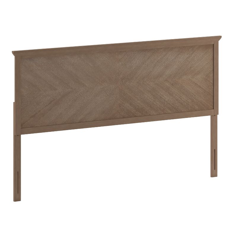 Flash Furniture Fiona Herring Bone Wooden Adjustable Headboard for Universal Metal Bed Frames, 1 of 12