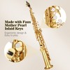 Soprano Saxophone Package for All Levels- Complete Beginner-to-Professional Kit with Carrying Case,Neck Strap, Reeds, Stand, and Cleaning Accessories - 3 of 4