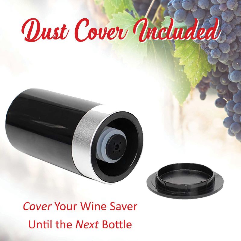 Brentwood Portable Automatic Vacuum Wine Preserver and Bottle Stopper, 4 of 9