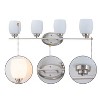C Cattleya Contemporary Vanity Light with White Opal Glass for Bathroom(2 Colors/4 Sizes） - 3 of 4