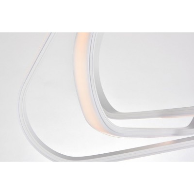 White Aluminum LED Flush Mount Light Fixture