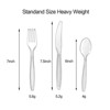 Itopfox Cutlery Set - Clear Heavyweight Disposable Plastic Utensils, Forks, Spoons, Knives, 300 Count Combo Box for Parties, Weddings, BBQs - 3 of 4
