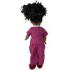 Doll Clothes Superstore Handmade Cranberry Print Pajamas & Furry Slippers for 18" Dolls - 4 of 4
