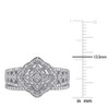 EVERLY JEWELRY | Sterling Silver 1/4 CT TW Diamond Halo Bridal Set - 4 of 4