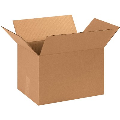 The Packaging Wholesalers Corrugated Boxes 13 1/4" x 10 1/4" x 9" Kraft 25/Bundle BS131009SC