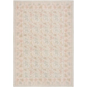Nourison Botanical Washables Bordered Indoor Flatweave Rug - 1 of 4