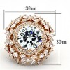 Slickblue Clear CZ Brass Ring - Rose Gold Finish, Timeless Single-Tone Style, Women's Jewelry, Size 5-8 - 3 of 3