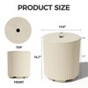 INFURNIC Umbrella Bases Heavy Duty Stand with Table Storage for Patio Garden Deck Pool and Outdoor Spaces, White, 14.8"*14.8"*16.7" - 3 of 4