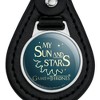 Game Of Thrones My Sun And Stars Black Leather Keychain - 3 of 4