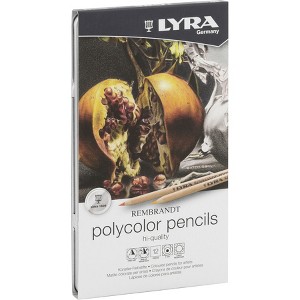 Lyra® Rembrandt Polycolor Colored Pencil Set Tin, Assorted Colors, 12 Pieces - 1 of 4