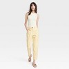 Women's High-rise Faux Leather Ankle Trousers - A New Day™ Yellow