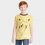 Boys' Pokémon Pikachu Ringer Short Sleeve Graphic T-Shirt - Yellow