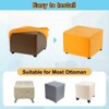 Unique Bargains Elastic Living Room Bedroom Square Foot Stool Cover - 4 of 4
