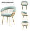 DYHOME Modern Mid Century Dining Chair, Upholstered Velvet Dining Room Chairs with Metal Legs for Makeup/Living Room (Set of 2) - 4 of 4