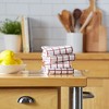 Design Imports  Terry Windowpane Dishtowel Set 4 Piece, 16X26", Barn Red - 2 of 4