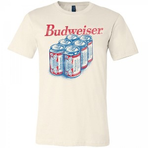 Mens Budweiser Hand-Drawn Six Pack T-Shirt - 1 of 2