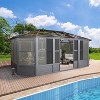 Erommy 12' X 14' Hardtop Gazebo Aluminum Frame Gazebo with Galvanized Steel Double Roof - 3 of 4