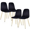 Sapphtopaz Mid-Century Modern Dining Chairs Set of 4/6, Cushioned Kitchen Chairs with Fabric Upholstery & Metal Legs - 2 of 4