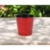 HomeRoots 5" Red Recycled Plastic Indoor Outdoor Round Nursery Pot - 2 of 3